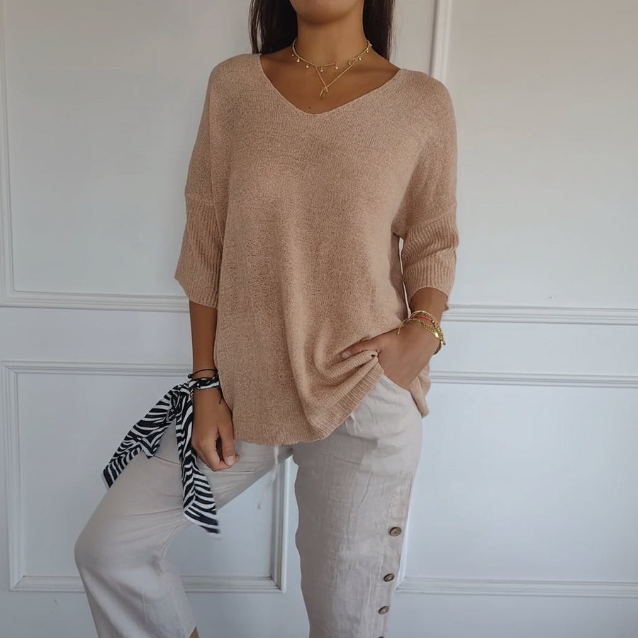 Jill V-Ausschnitt-Top | Zeitloses Damen-Oberteil S–3XL