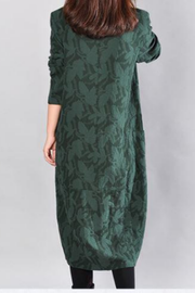 Kayla Maxikleid mit Blätterprint | Grün