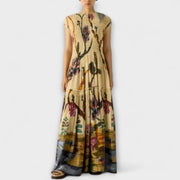Amanda - Maxikleid mit Faltendruck