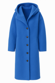 Aemie Stilvolle lange Winterjacke | Blau
