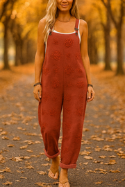 Mayah Künstlerischer Overall-Jumpsuit | Rot