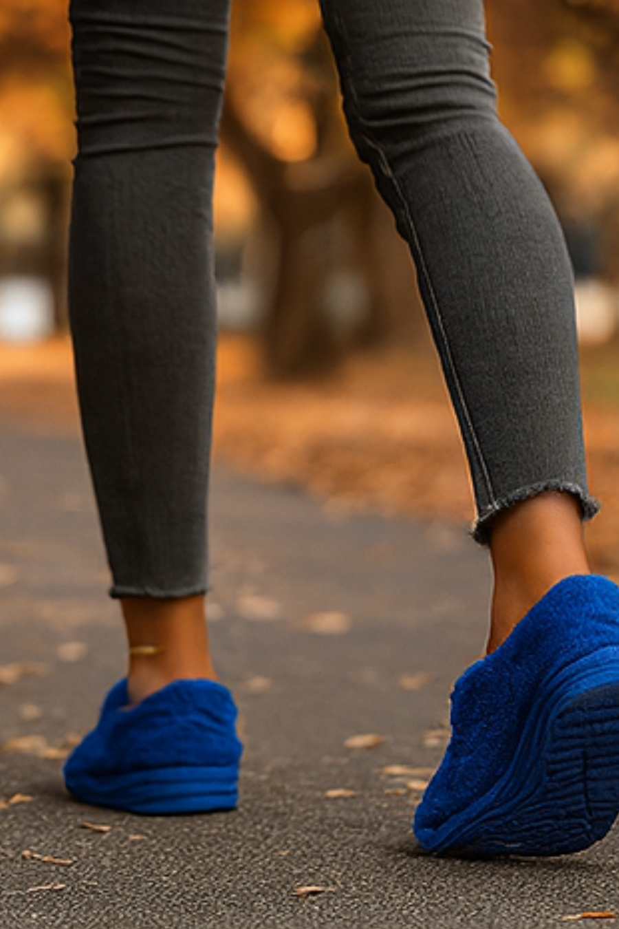 Winnie Warme Teddy Slippers | Blau