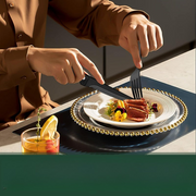 24-teiliges schwarzes Edelstahl-Besteckset für 4 Personen – Modernes Design, spülmaschinenfest