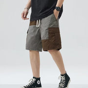 Herren-Shorts im geraden Stil mit Farbblock - Elias