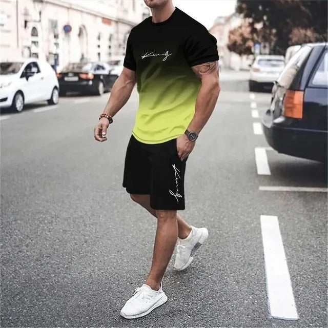 Sportliches Herrenset im modernen urbanen Stil aus atmungsaktivem Stoff - Mauro