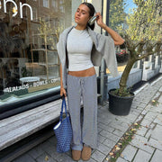 Mila | Klassische Damen-Hose gestreift stilvoll & modern