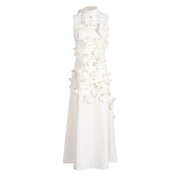 Lena - Langes rosa Kleid mit Blumen