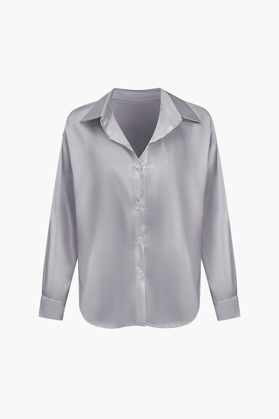 Florentine | Elegante Langarm-Bluse aus seidigem Satin