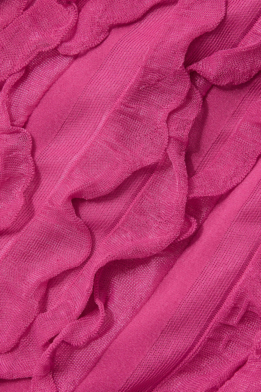 Liana | Sexy Transparentes Mini-Kleid mit Rüschen & Tiefem Ausschnitt