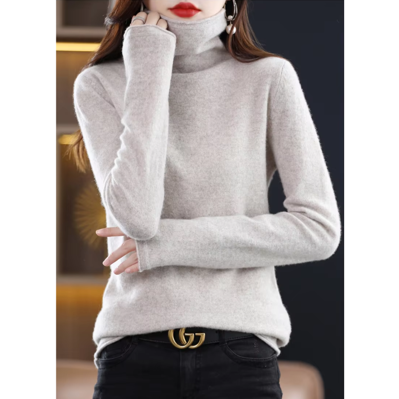 Heidi-Mode | Luxe Cashmere Pullover Damen Weicher Rollkragenpullover, Warm & Stilvoll