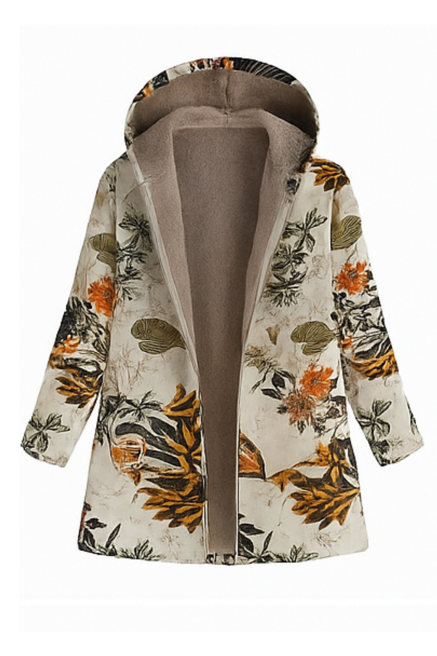 Lamelia Jacke mit Fleecefutter | Beige