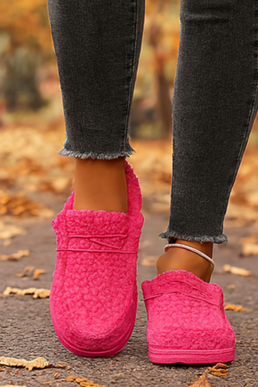 Winnie Warme Teddy Slippers | Rosa