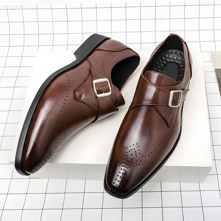 Odrin Elegante Monk-Strap Schuhe | Braun