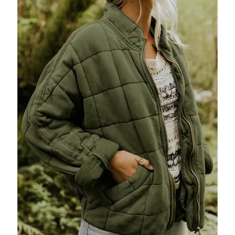 Damen Warme Reißverschluss Jacke