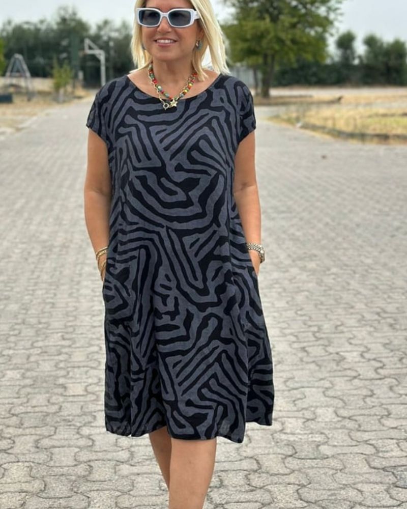 Fiona | Sommerkleid mit charmantem Rundhalsausschnitt