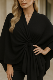 Yvonne | Eleganter Draped-Poncho