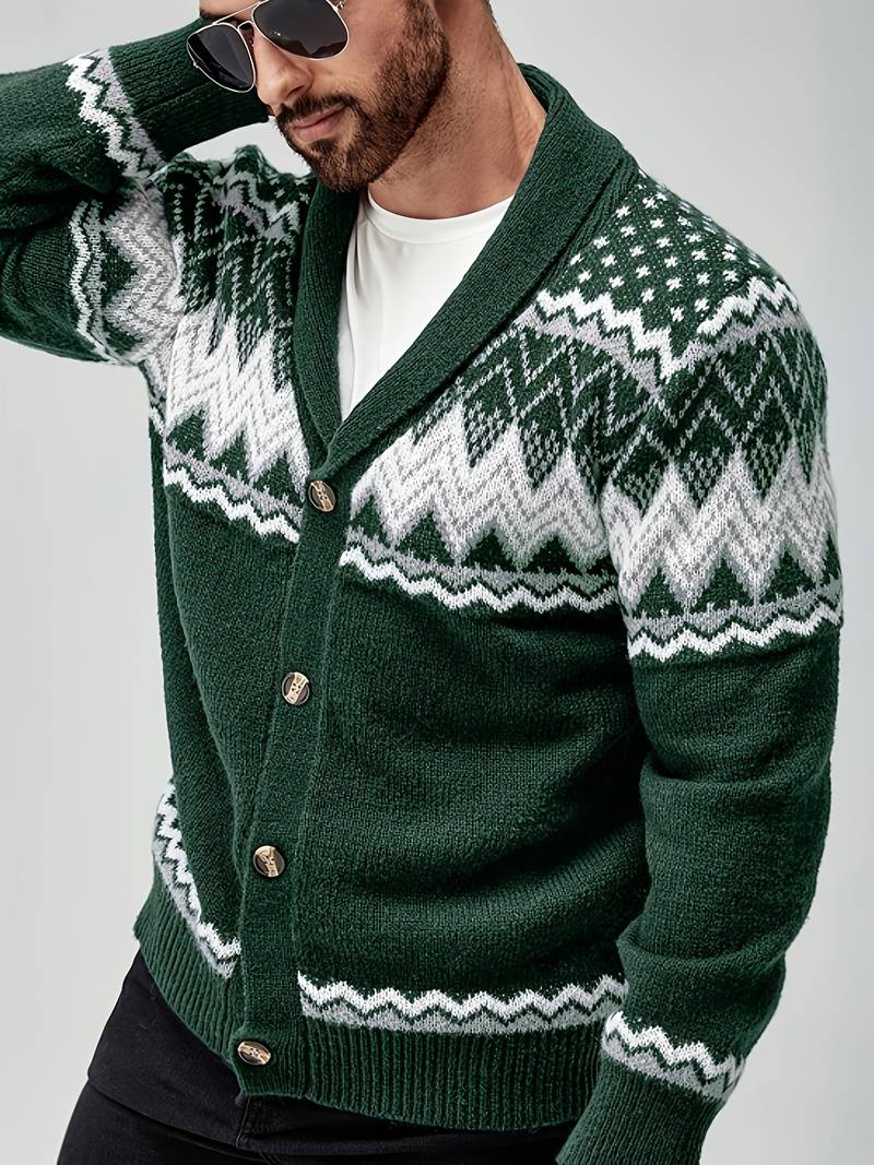 Elroy - Lässiger Pullover Mit Geometrischem Muster