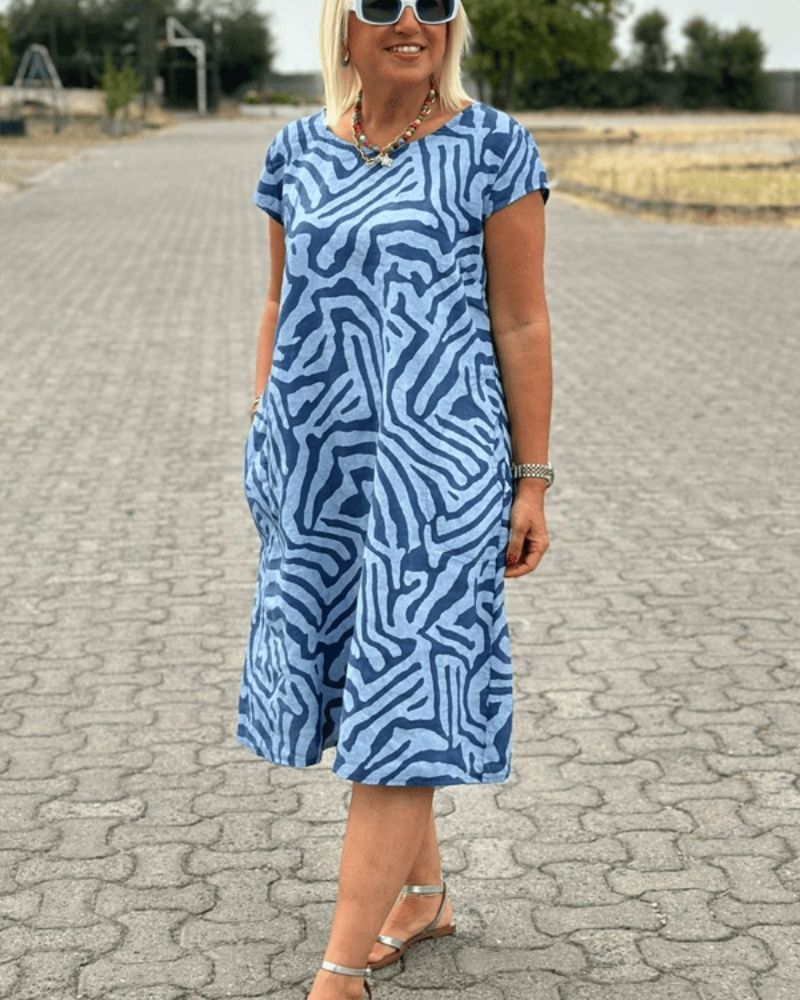 Fiona | Sommerkleid mit charmantem Rundhalsausschnitt