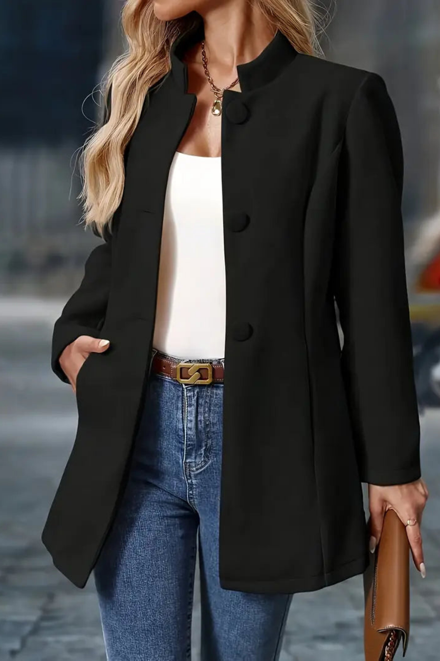 Claire Elegante Jacke | Schwarz