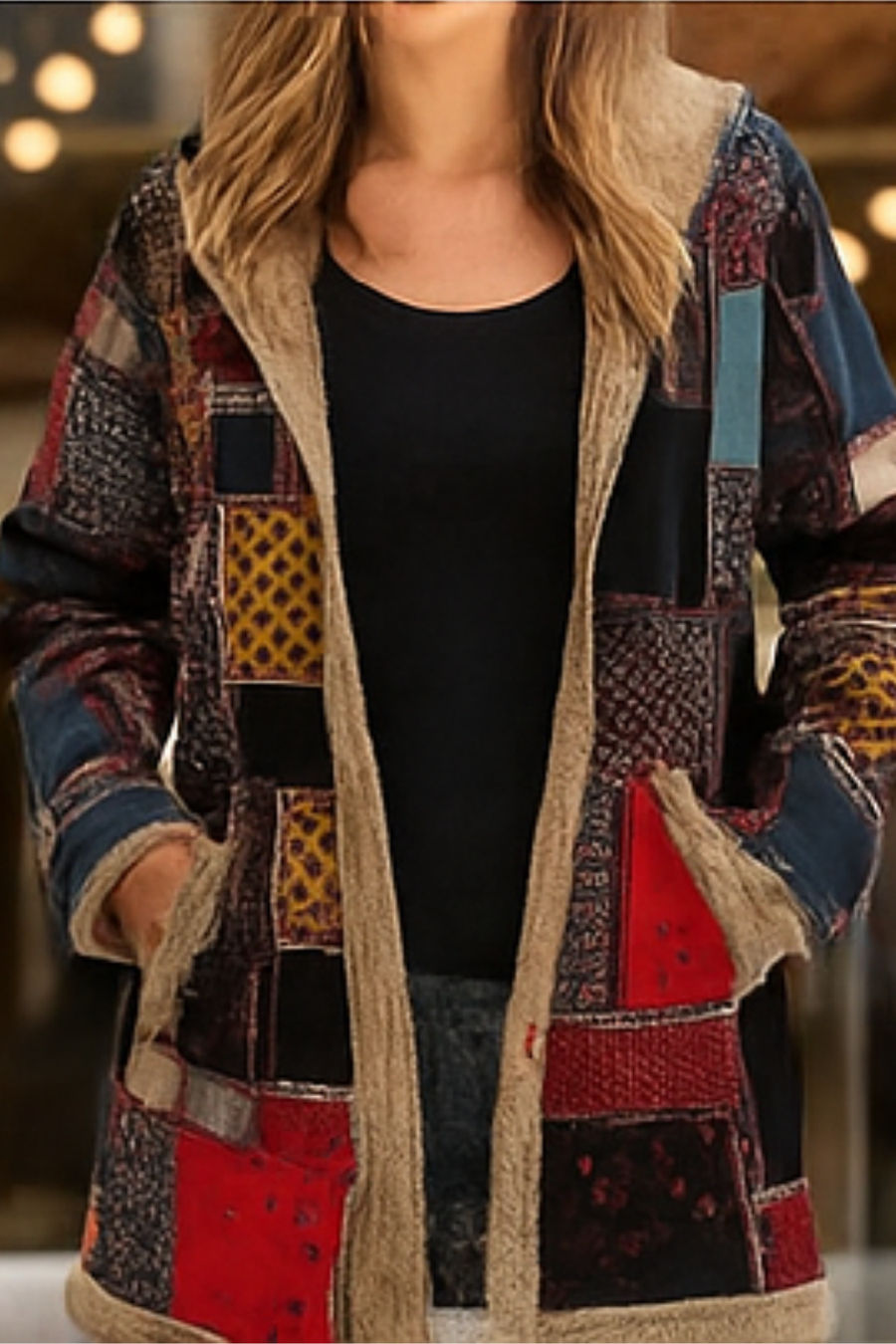 Lamelia Jacke mit Fleecefutter | Rot
