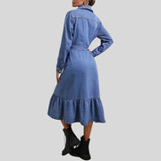 Kuscheliges | Jeans-Midikleid mit Hemdblusenschnitt für dich