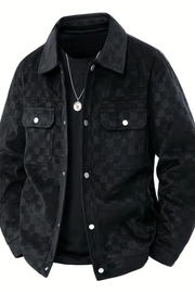 Nico | Checkered Velours-Wildlederjacke