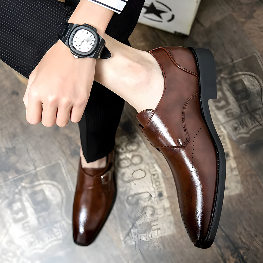 Odrin Elegante Monk-Strap Schuhe | Braun