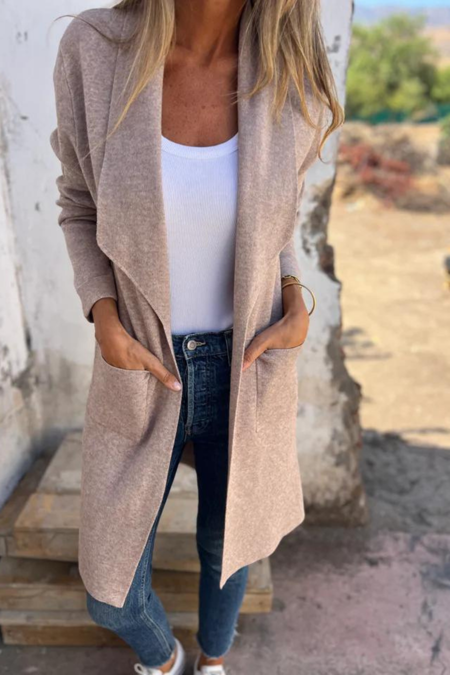 Nisha Langer Cardigan | Khaki