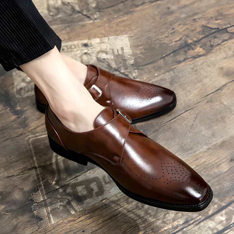 Odrin Elegante Monk-Strap Schuhe | Braun