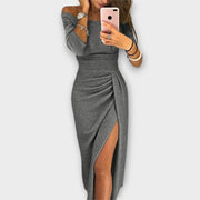 NELLI - ELEGANTES KLEID MIT SCHULTERFREIEM DESIGN
