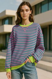 Dahlia | Gestreifter Baumwoll-Pullover