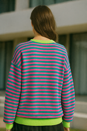 Dahlia | Gestreifter Baumwoll-Pullover