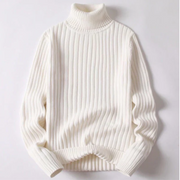 Walter – Herrenpullover mit Rollkragen und Rippstrick