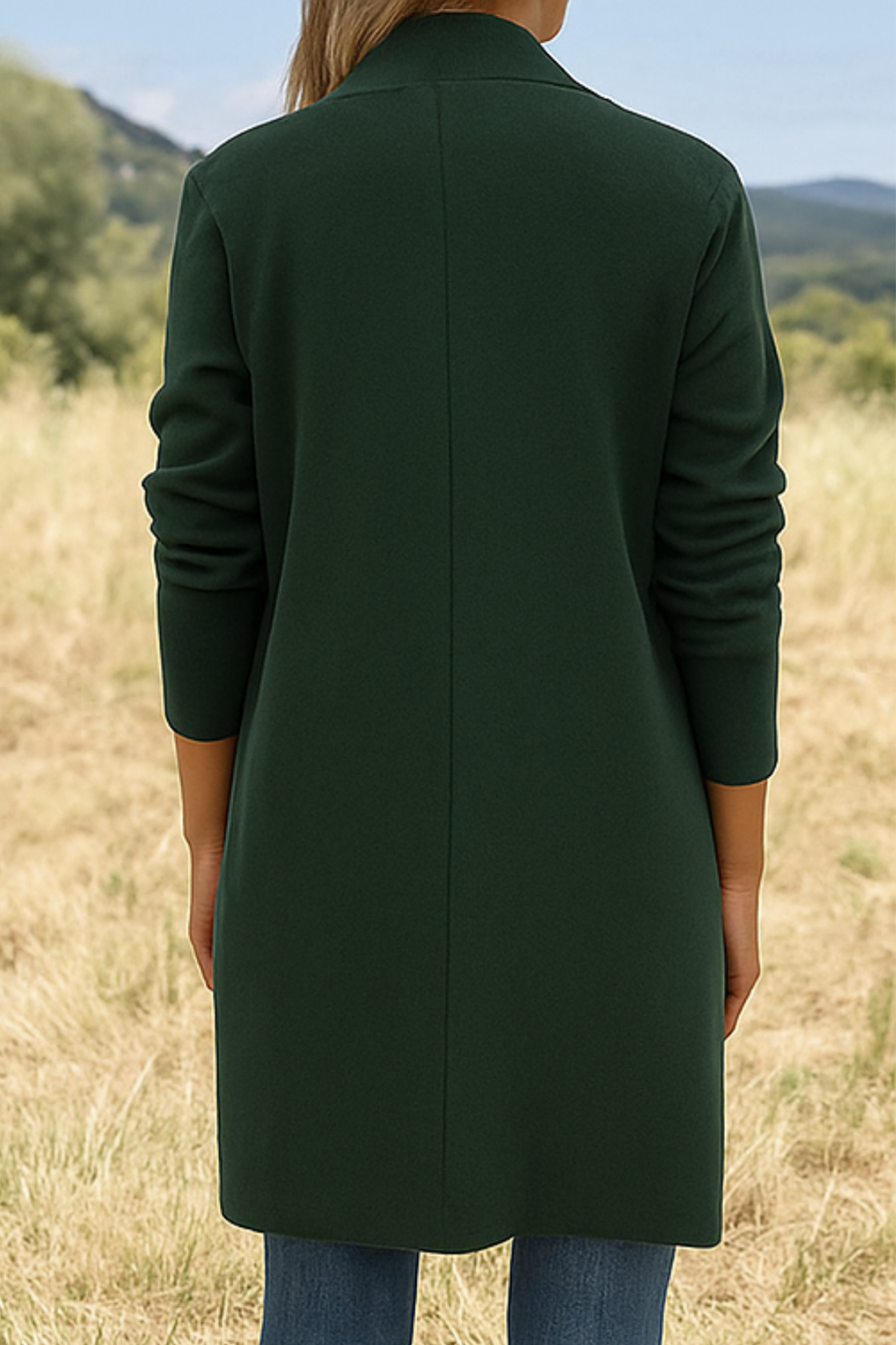Nisha Langer Cardigan | Grün