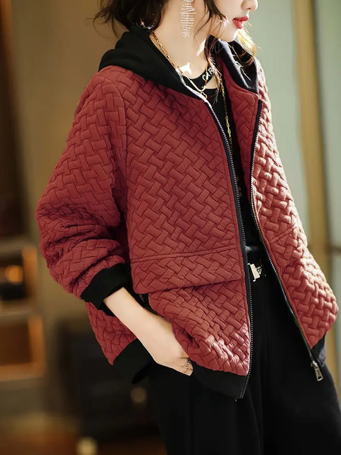 TINE - GEPOLSTERTE KAPUZEN-SWEATSHIRTJACKE