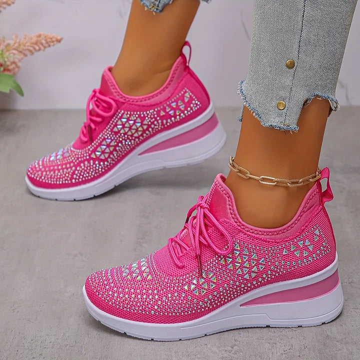 Giselle – Orthopädische Sneakers mit funkelnden Strasssteinen