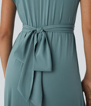 Wilhelmine – Elegantes Wickelkleid Mit Hoher Taille