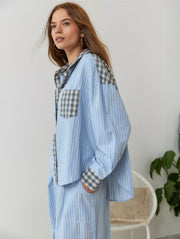 Kuscheliges Pyjama-Set für warme Herbst- und Winternächte - Elegante Damen-Nachtwäsche für eine entspannte Auszeit