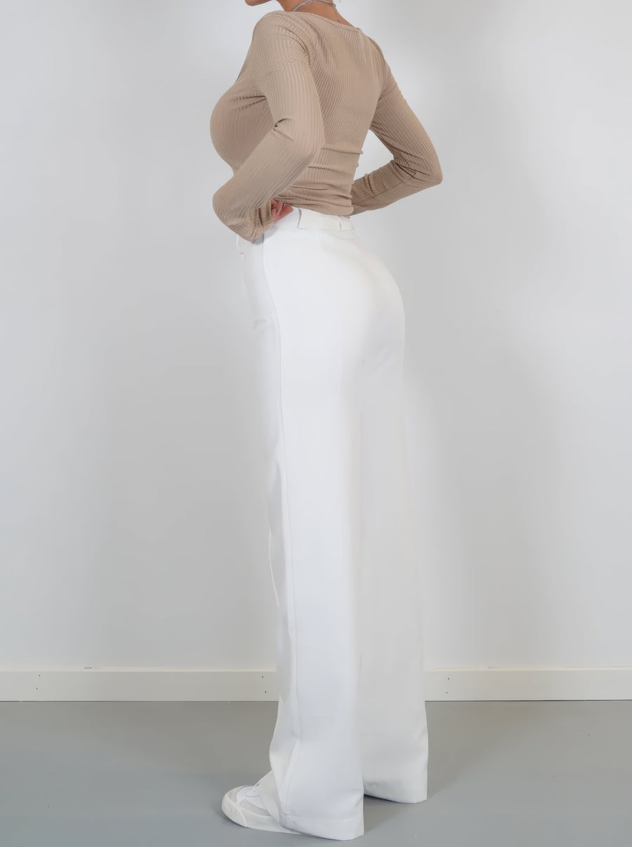 Damen High-Waist Hose mit geradem Bein – Eleganter Business Look