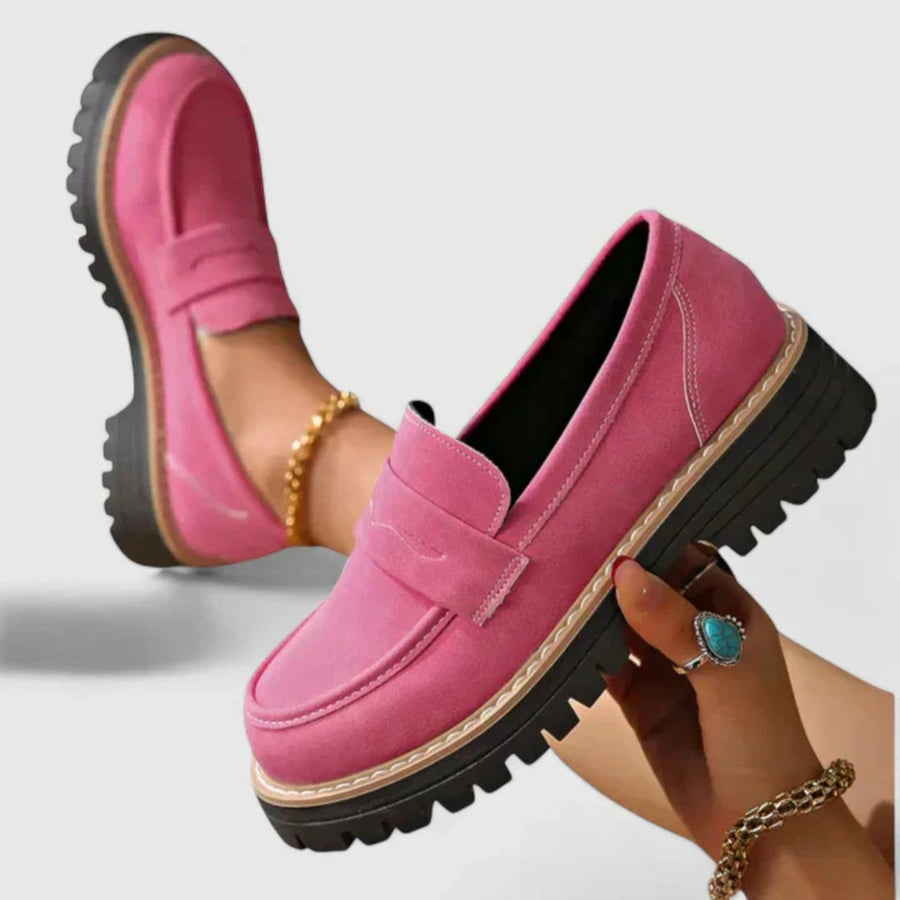 Michaela | Damen Slip-On Chunky Loafer Schuhe