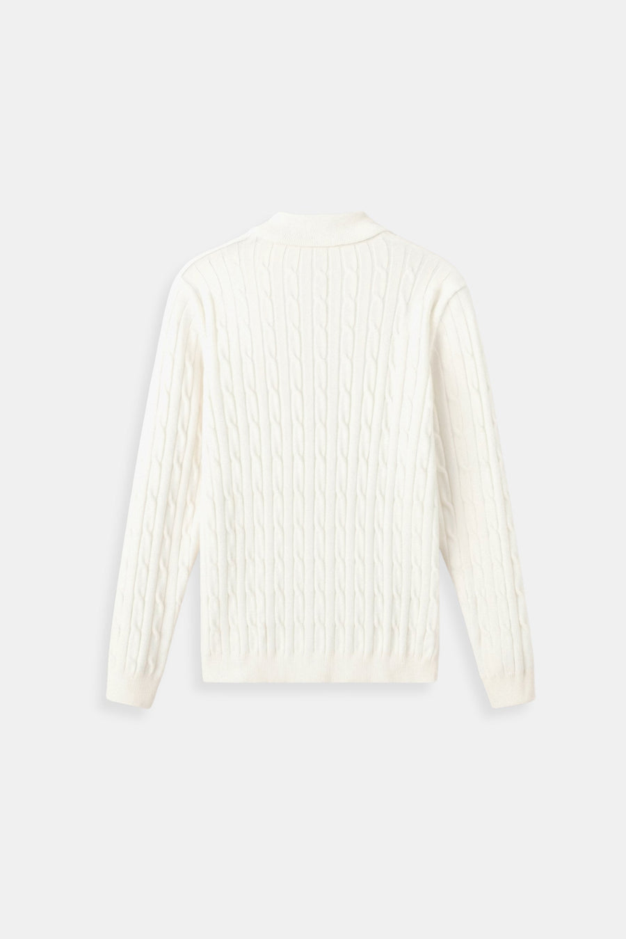 Eleganter Zopfstrickpullover mit Reißverschluss