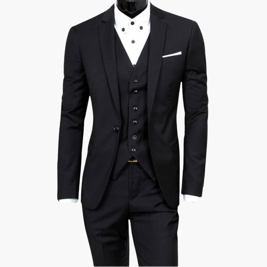 Herrenanzug dreiteilig slim fit für alle Jahreszeiten