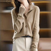 Damen Freizeit-Strickjacke Mit Knopfleiste | Gestrickt