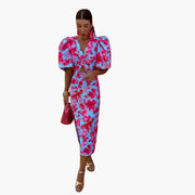 Midikleid mit Puffärmeln - Elegantes Damen Sommeroutfit