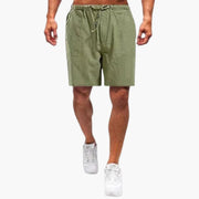 Sommerliche Freizeitherren-Shorts mit Kordelzug und Seitentaschen