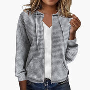 Kapuzen Sweatshirt mit Reißverschluss für Damen