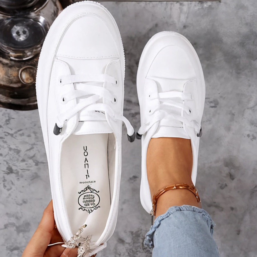 Christa | Damen Minimalistische Schnür Sneakers