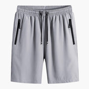 Herren Sommer Shorts mit Reißverschlusstaschen und Kordelzugbund