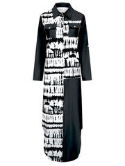 Weiches | Kleid mit Kragen und langen Ärmeln in Schwarz für dich