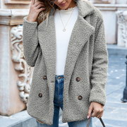 Teddy Damen Mantel Kurz | Elegant Lässig
